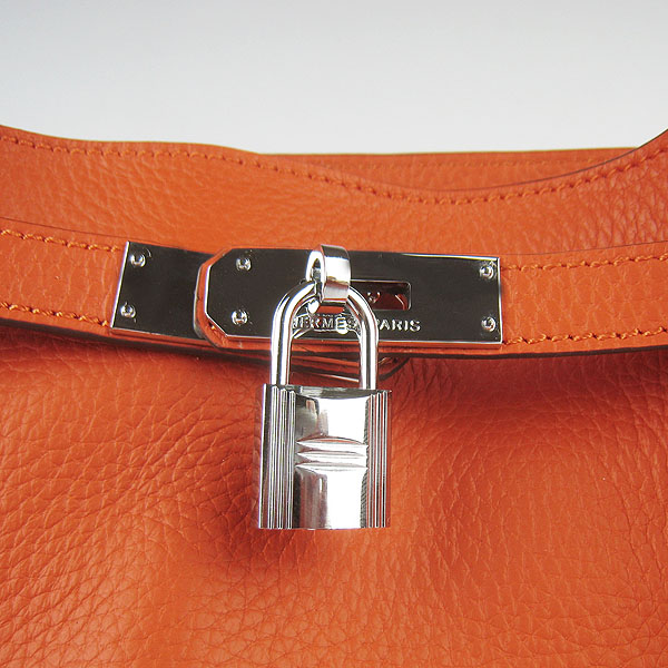 Replica Hermes Jypsiere 34 Togo Leather Messenger Bag Orange H2804 - 1:1 Copy - Click Image to Close